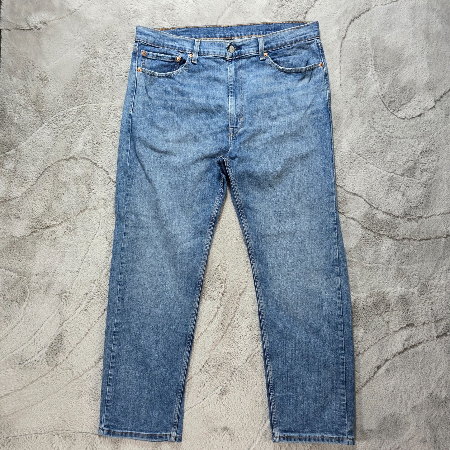 Levi's 505 Regular Fit Jeans W36 L30 Mid Blue Straight Leg USA Style