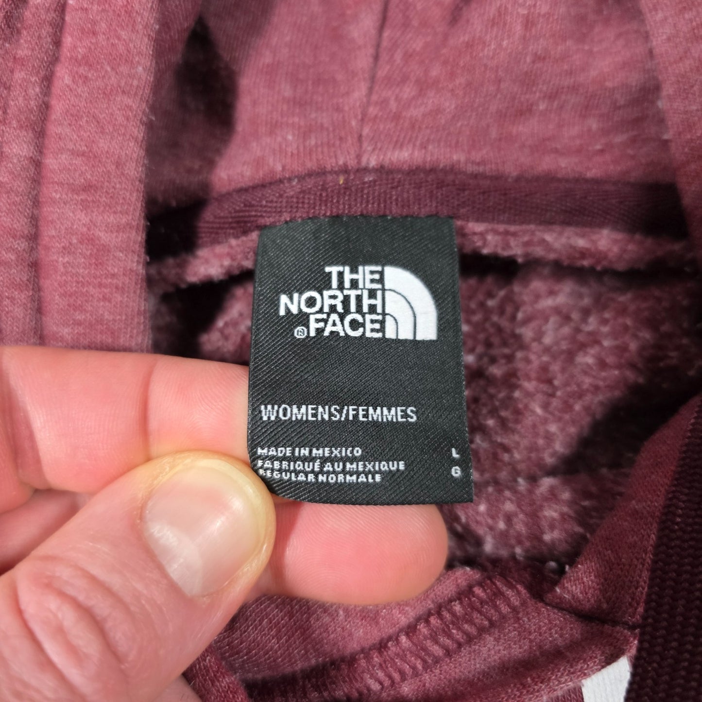 The North Face Women’s Half Dome Pullover Hoodie Burgundy Size L Logo Sweatshirt