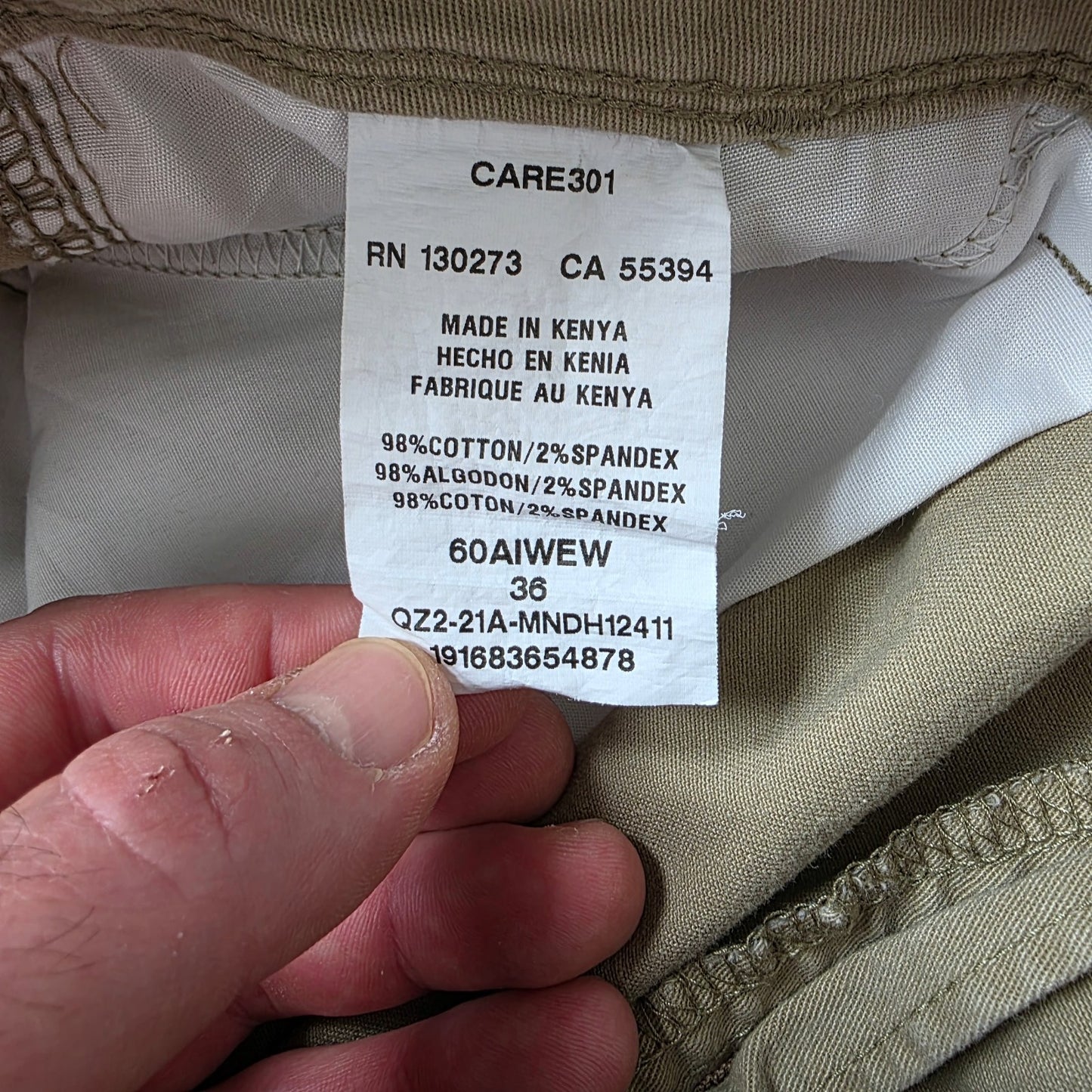 Wrangler Relaxed Fit Khaki Cargo Shorts W36 Utility Pockets Stretch Cotton Summe