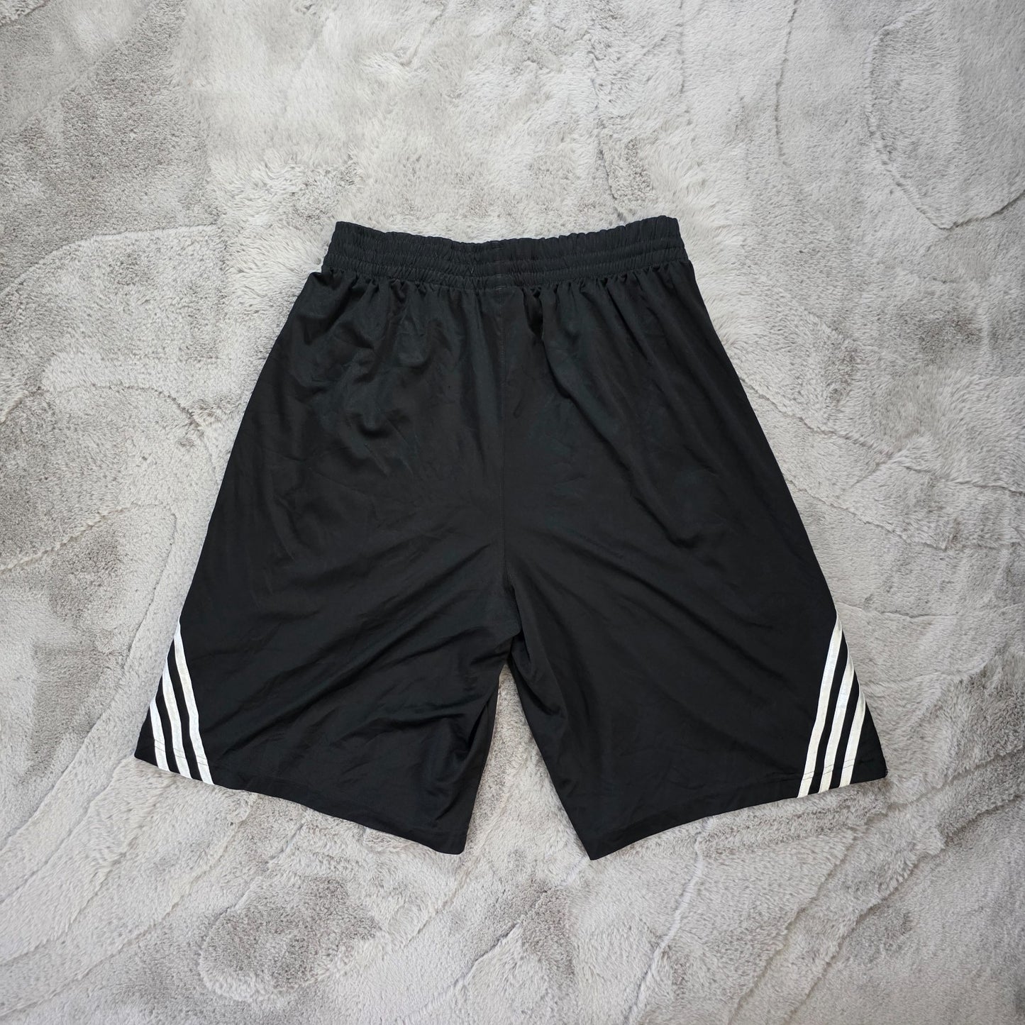 Adidas Black Sports Shorts Size M W29 Elasticated Waist Football Gym Training