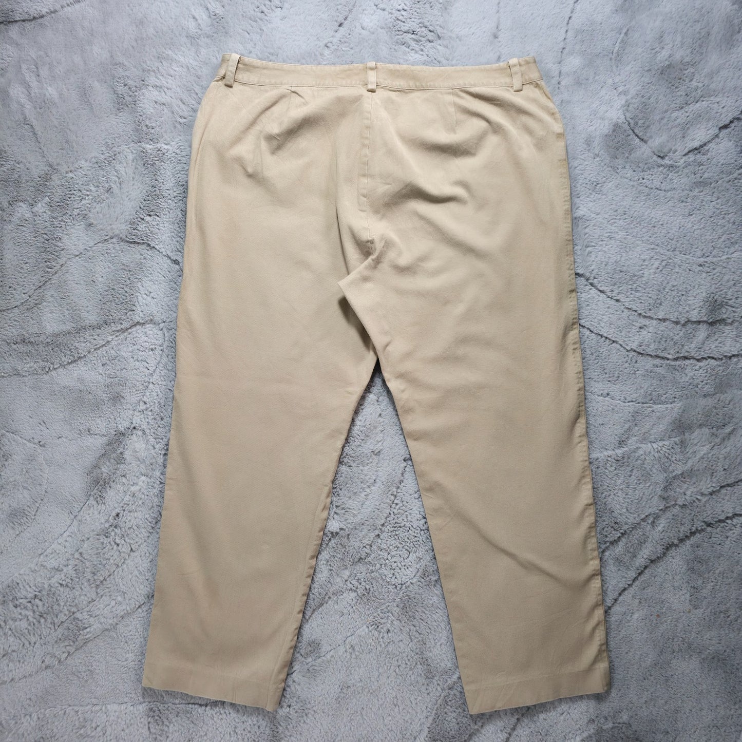 Lauren Ralph Lauren Beige Stretch Zip Pocket Trousers US 18W UK 22 W40 L28