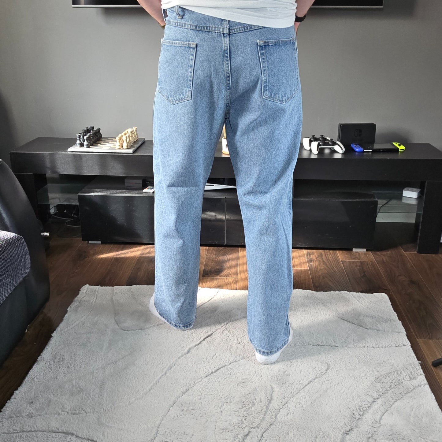 Wrangler Regular Fit Straight Leg Blue Jeans W40 L30 β Made in Mexico US Fabric