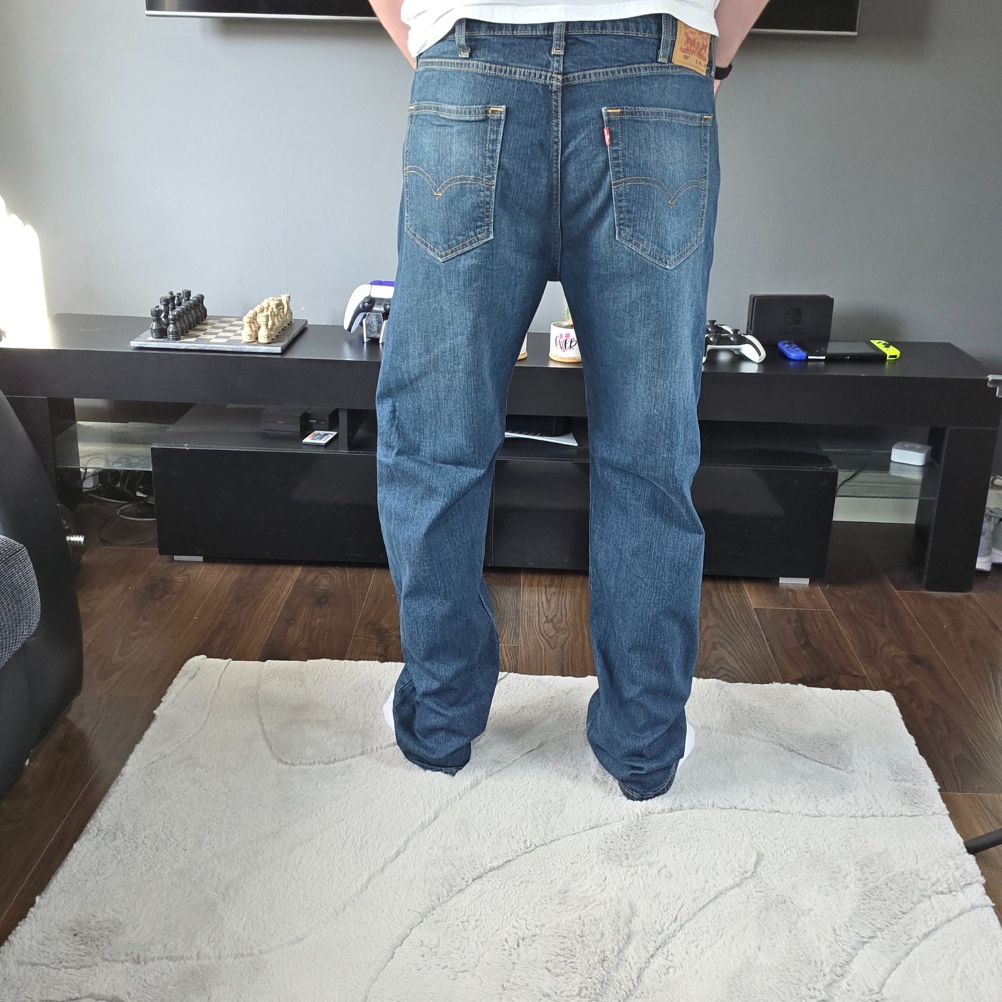 Levi’s 505 men’s straight blue jeans W38 L32 classic fit stretch denim