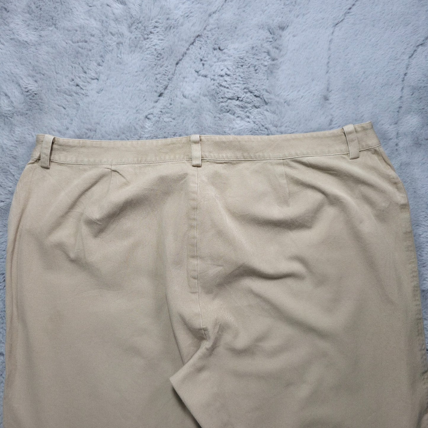 Lauren Ralph Lauren Beige Stretch Zip Pocket Trousers US 18W UK 22 W40 L28