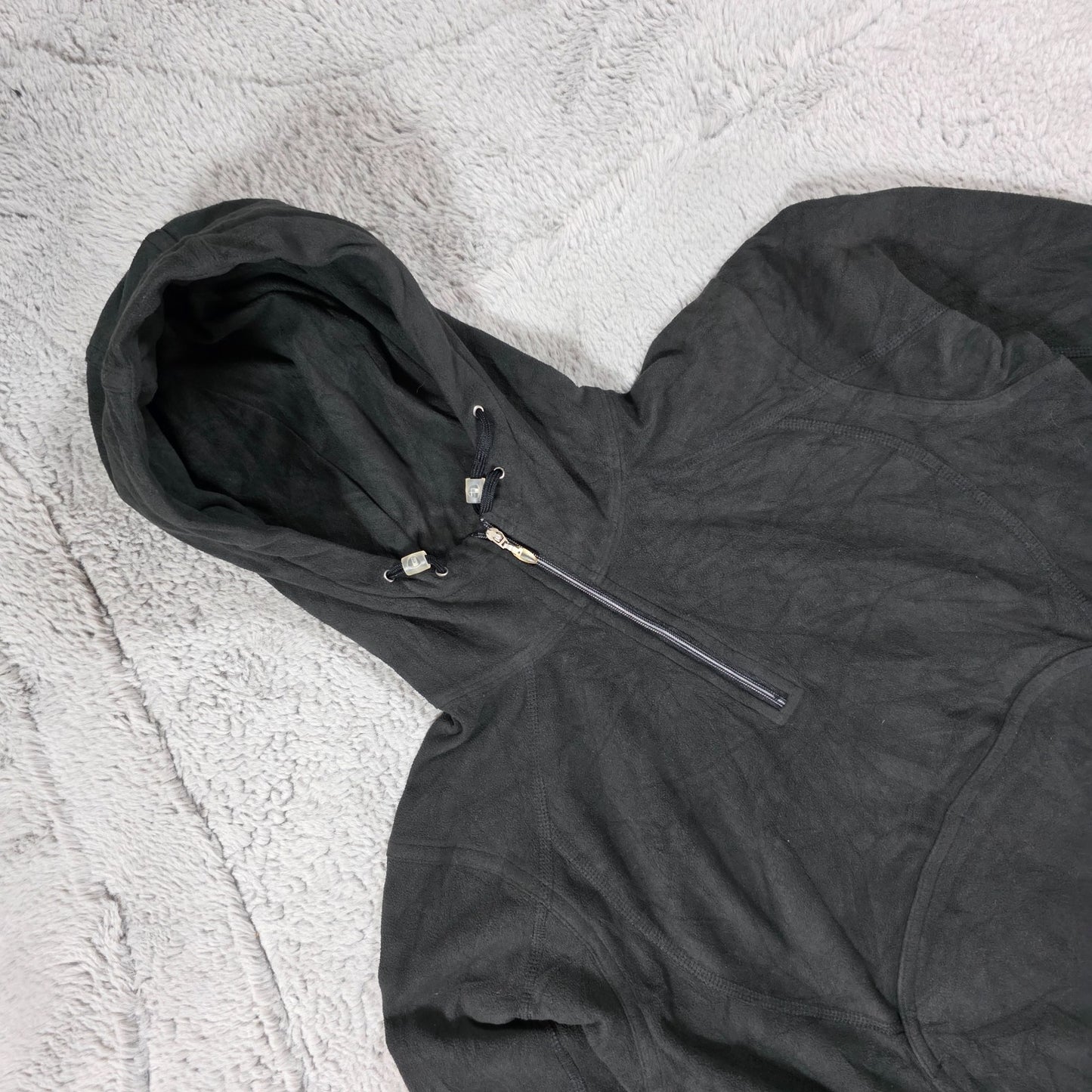 The North Face TKA 100 Black Fleece Hoodie Women’s Size S Half Zip Pullover