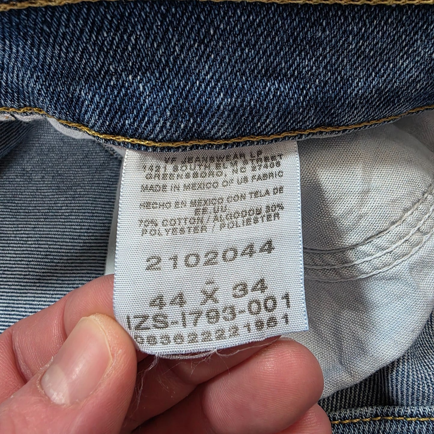 Lee Regular Fit Straight Leg Blue Jeans W44 L34 β Made in Mexico (of US Fabric)