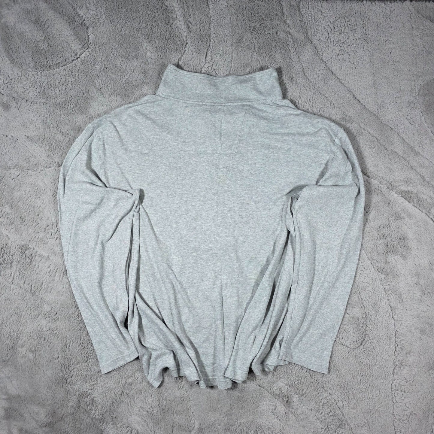 Nautica Men’s Grey Quarter Zip Sweatshirt Size 3XL Regular Fit Cotton Pullover