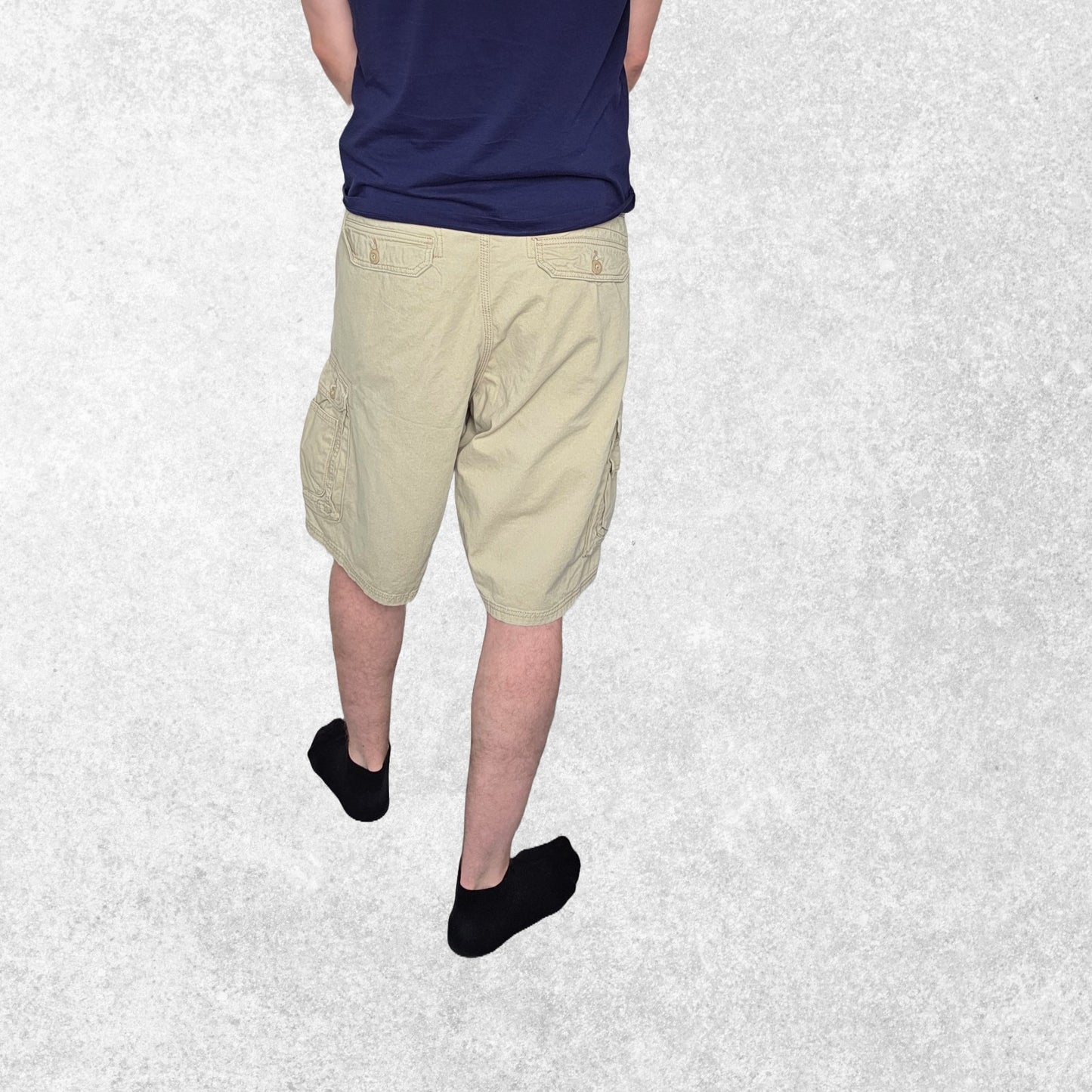 Lee Khaki Cargo Shorts W40 Utility Style 100% Cotton Summer Workwear Fit Beige