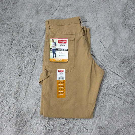 Wrangler Carpenter 94LSWAO Jeans Men’s Straight Brown W30 L30 100% Cotton NWT