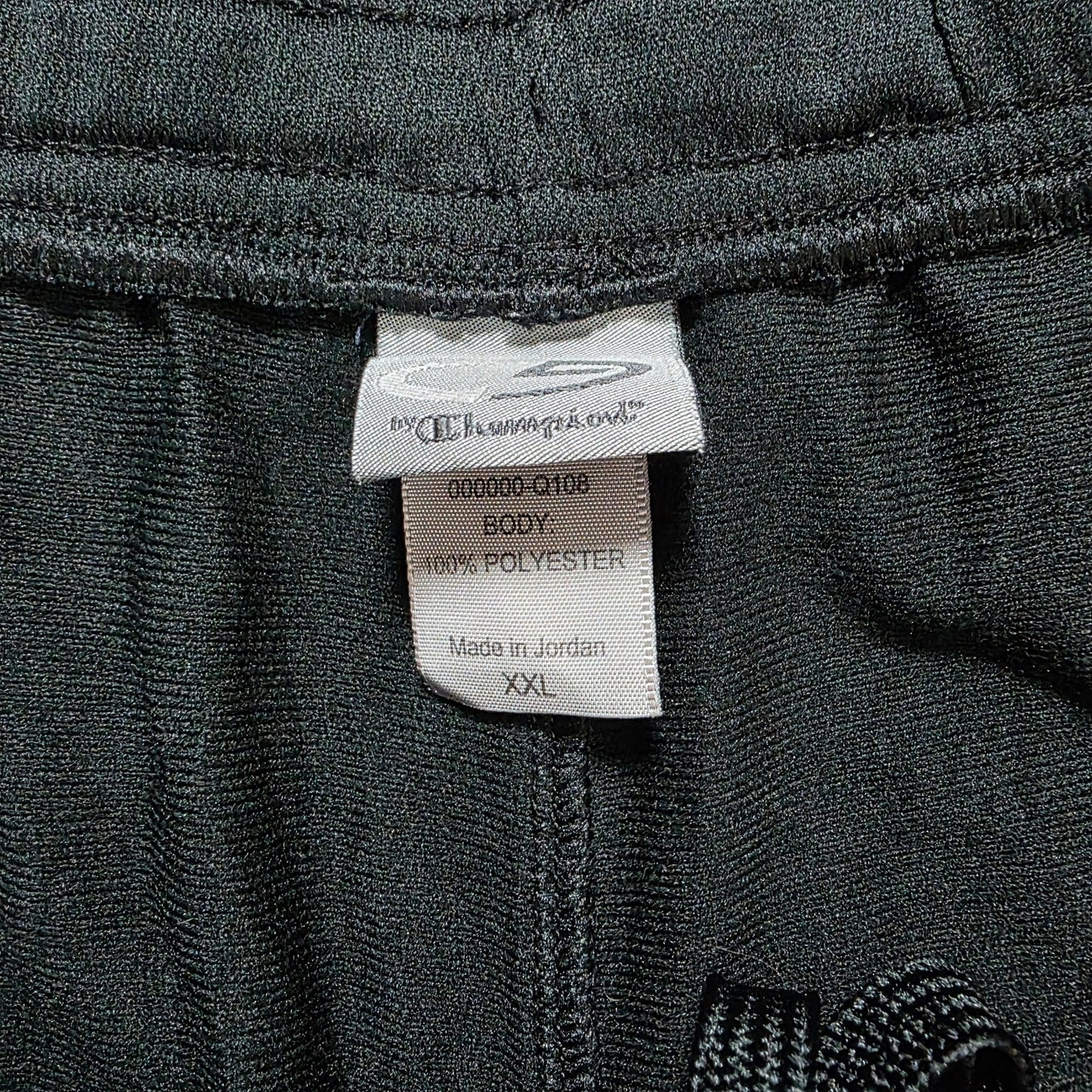 Champion Duofold Black Sports Shorts XXL W38 Polyester Gym Running Activewear