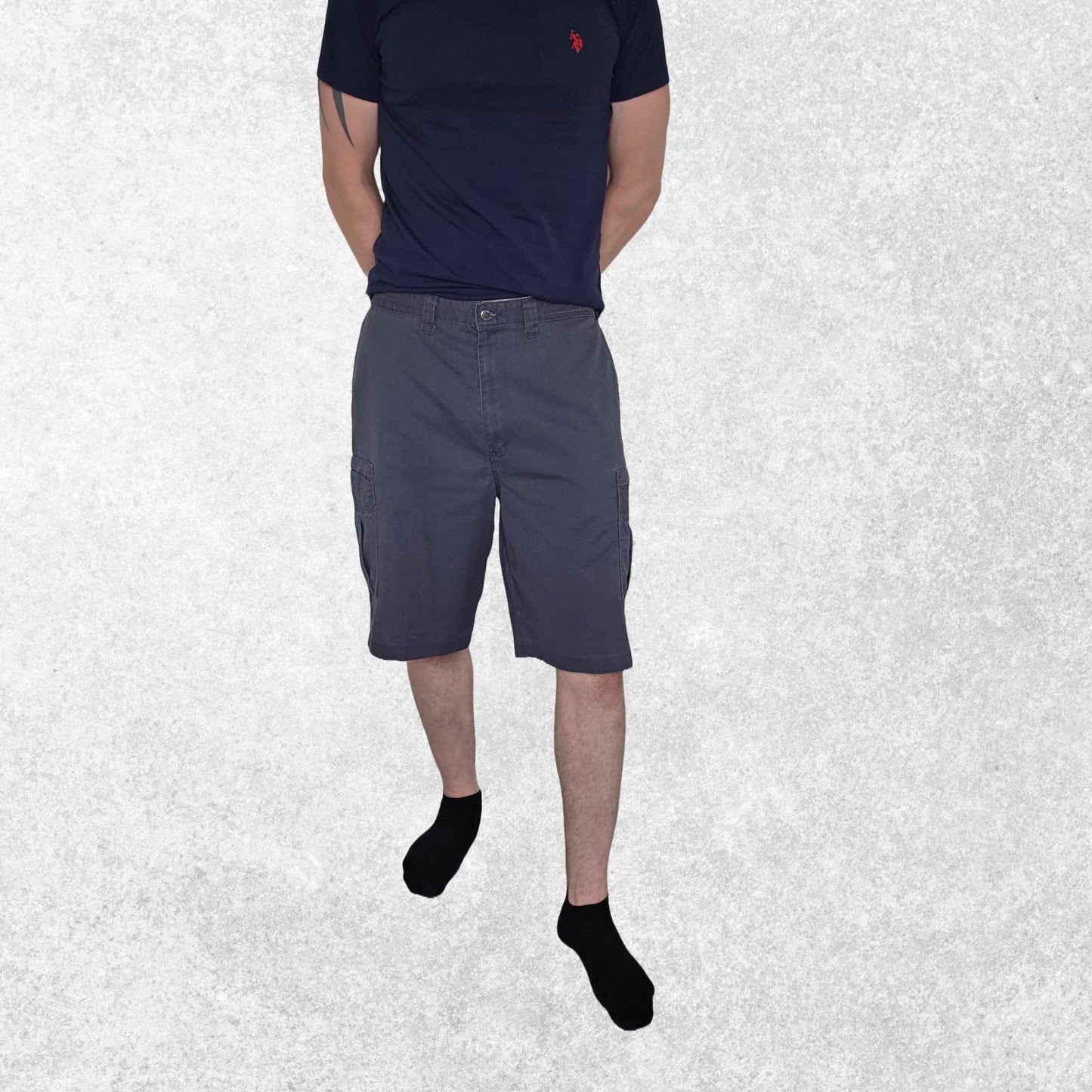 Vintage Dickies Cargo Shorts Faded Navy W36 Utility Workwear Festival