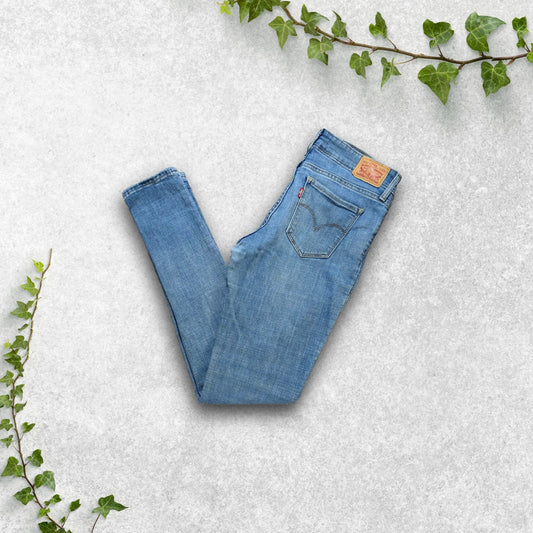 Levi’s 711 Skinny Jeans W28 L32 Light Wash Women’s Mid Rise Stretch Denim