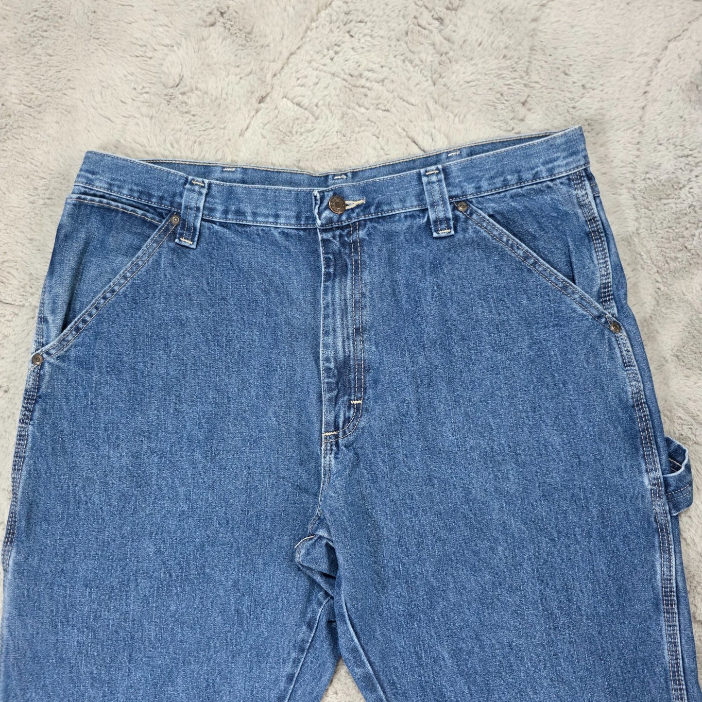 Wrangler Carpenter Jeans Blue W36 L32 Straight Leg Workwear (No Size Label)