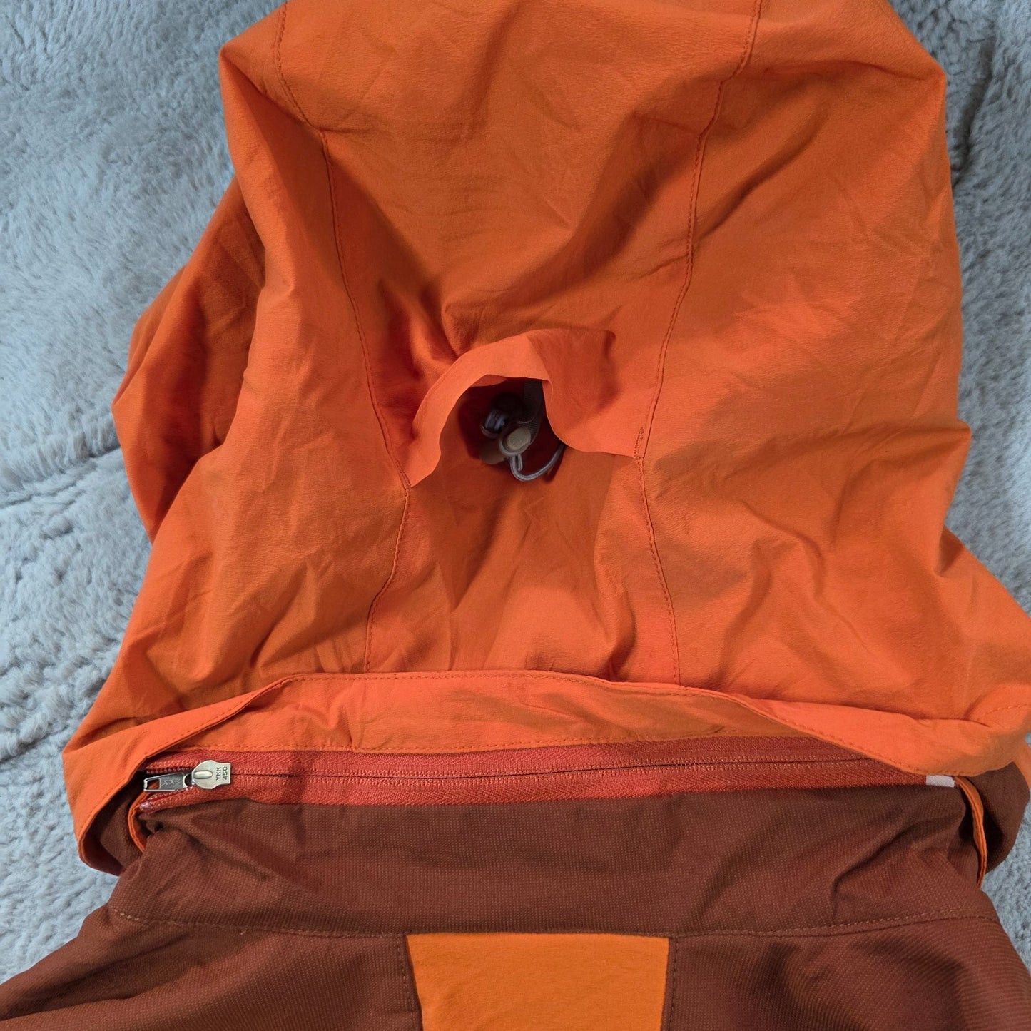 Patagonia Vintage Ski Jacket L Orange Technical Fleece Lined Hooded