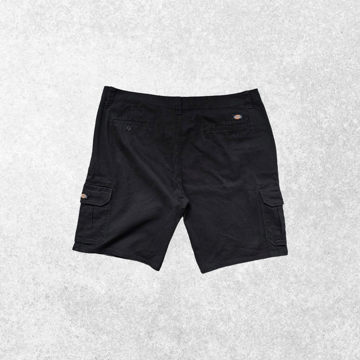 Dickies Cargo Shorts Black W38 Regular Fit 100% Cotton Workwear Style