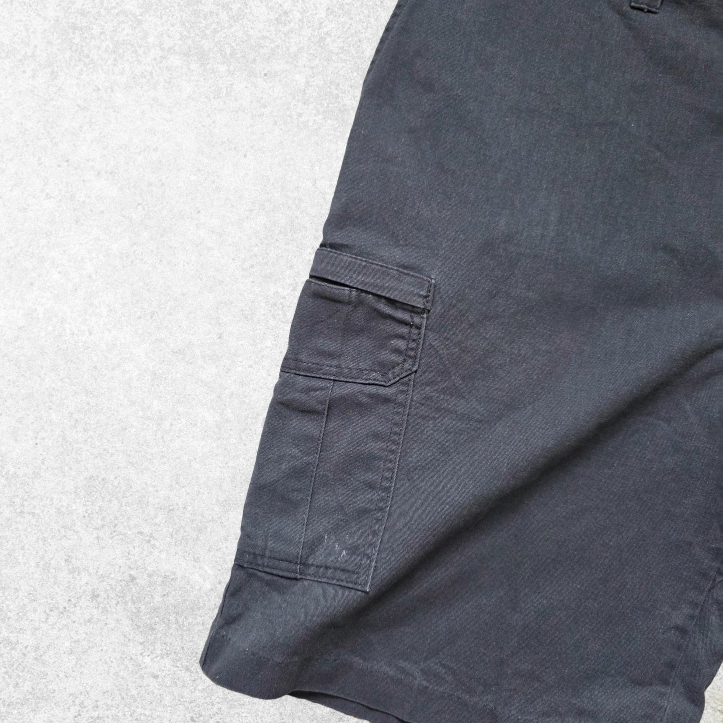 Vintage Dickies Cargo Shorts Faded Navy W36 Utility Workwear Festival