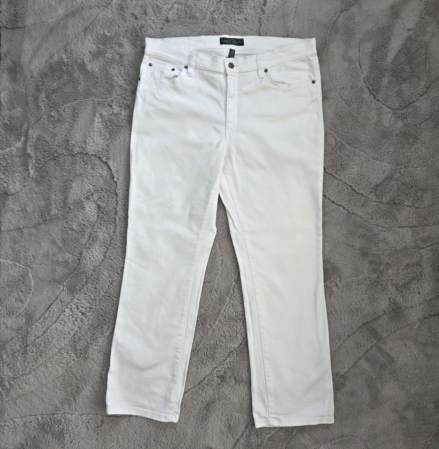Lauren Ralph Lauren White Jeans US 6 UK 10 W30 L30 Cotton Denim Trousers