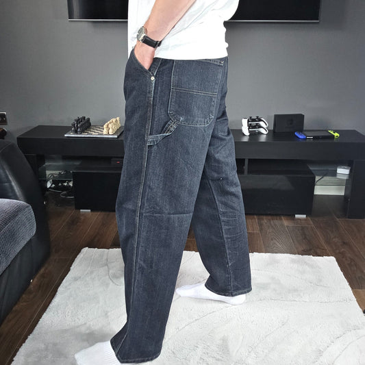 Wrangler Carpenter Jeans 94SE0KB Blue Straight Fit W36 L30 Made in Nicaragua