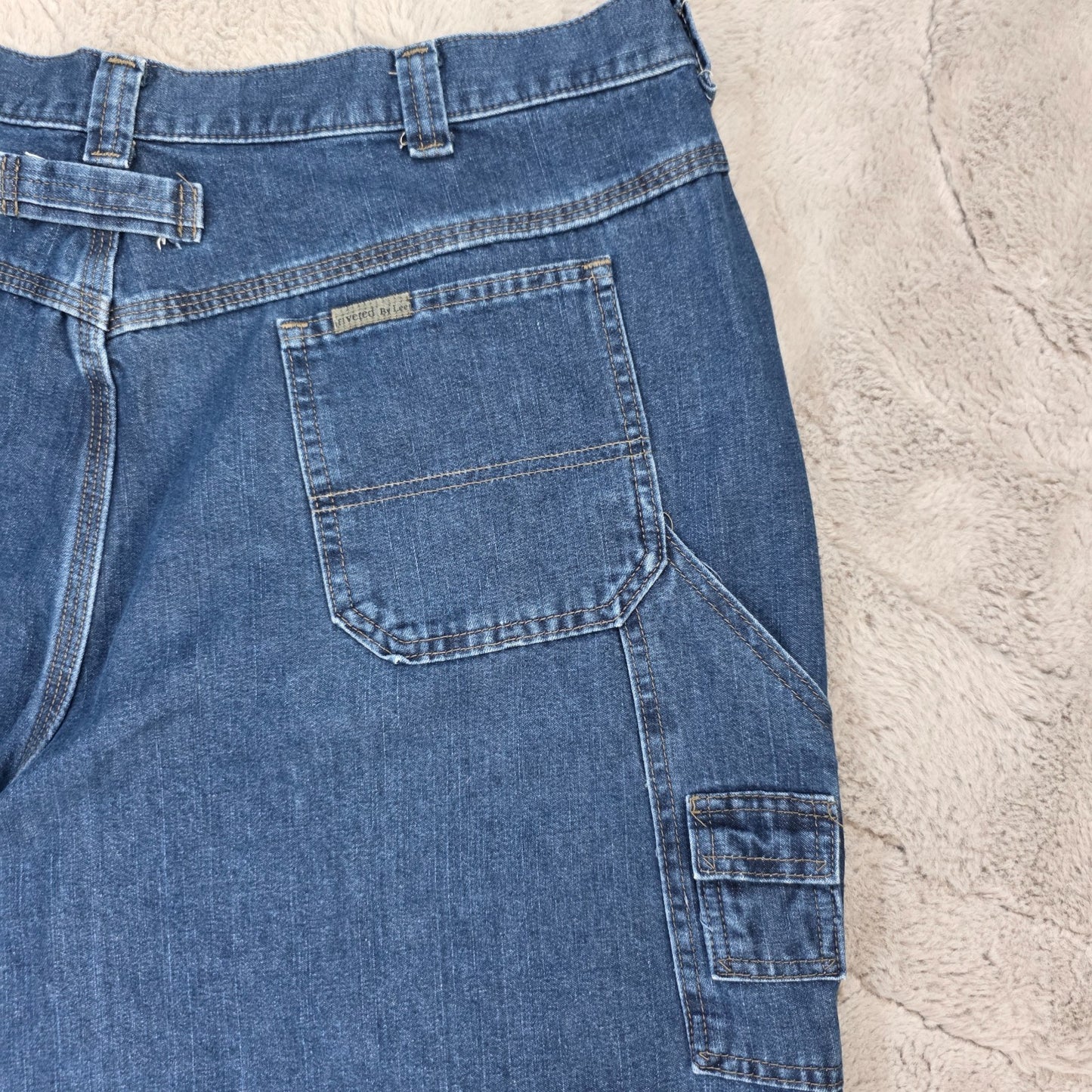 Riveted by Lee Carpenter Jeans Men’s Straight Blue (42x32) Workwear Denim