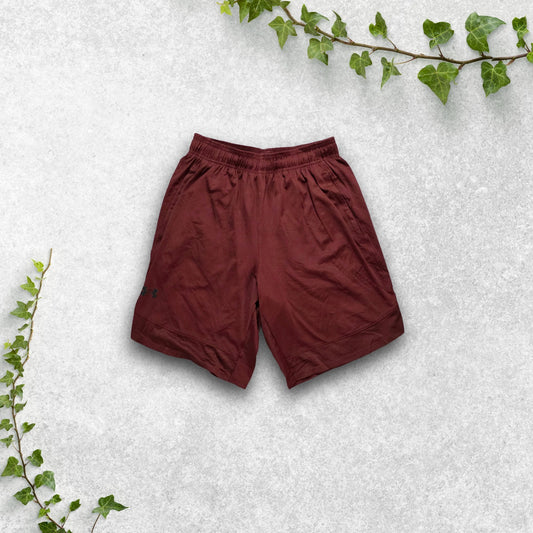 Under Armour Maroon Training Shorts Size S W25 9" Inseam Lightweight Gym
