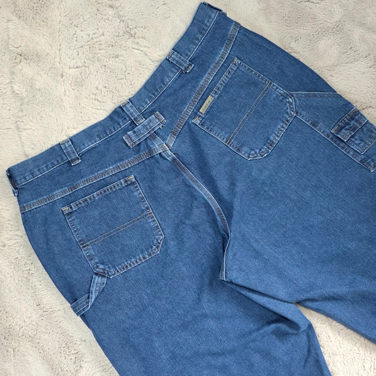 Riveted by Lee Carpenter Jeans Men’s Straight Blue (42x32) Workwear Denim