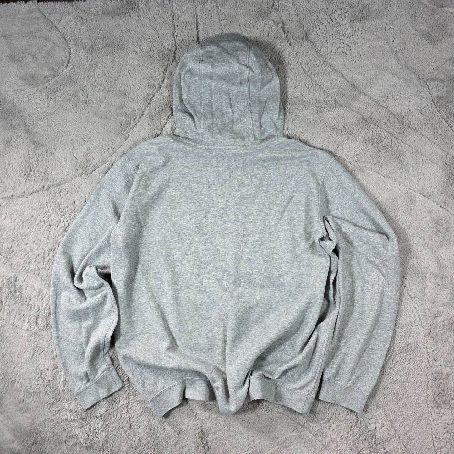 Nike Grey Full Zip Hoodie 👟 Men’s XL Logo Sweatshirt Casual Sportswear