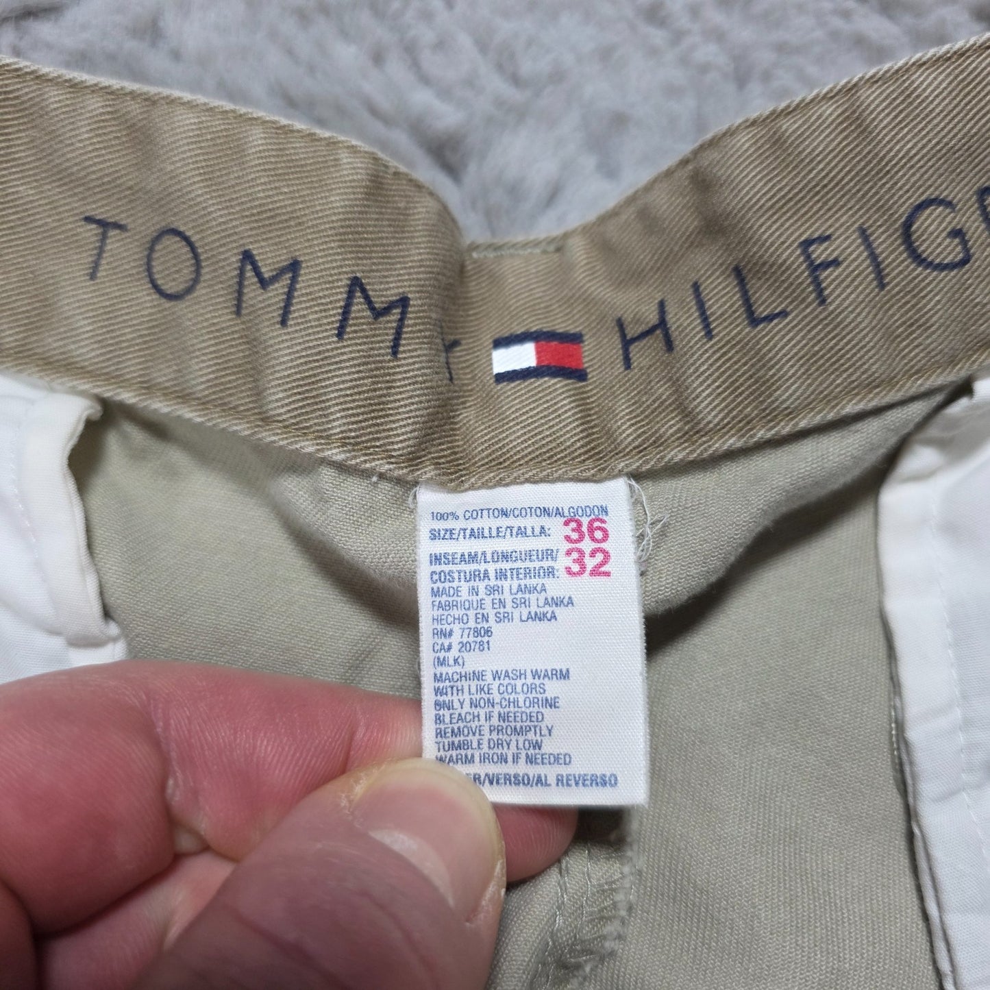 Tommy Hilfiger Beige Chino Trousers W36 L32 100% Cotton Sri Lanka Smart Casual