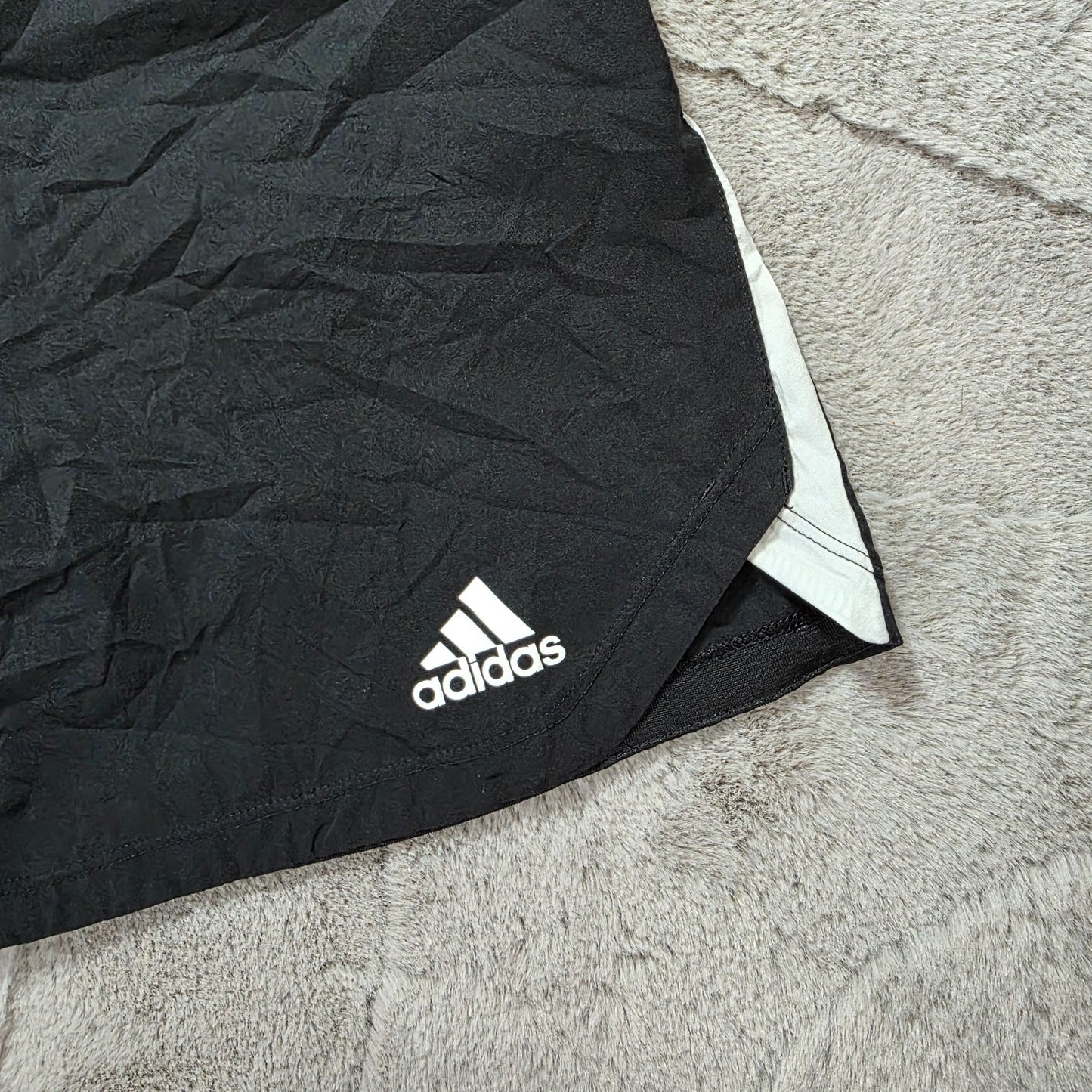 Adidas Black Sports Shorts Size S Zip Pockets Reflective Stripes W29 Rip NAS10