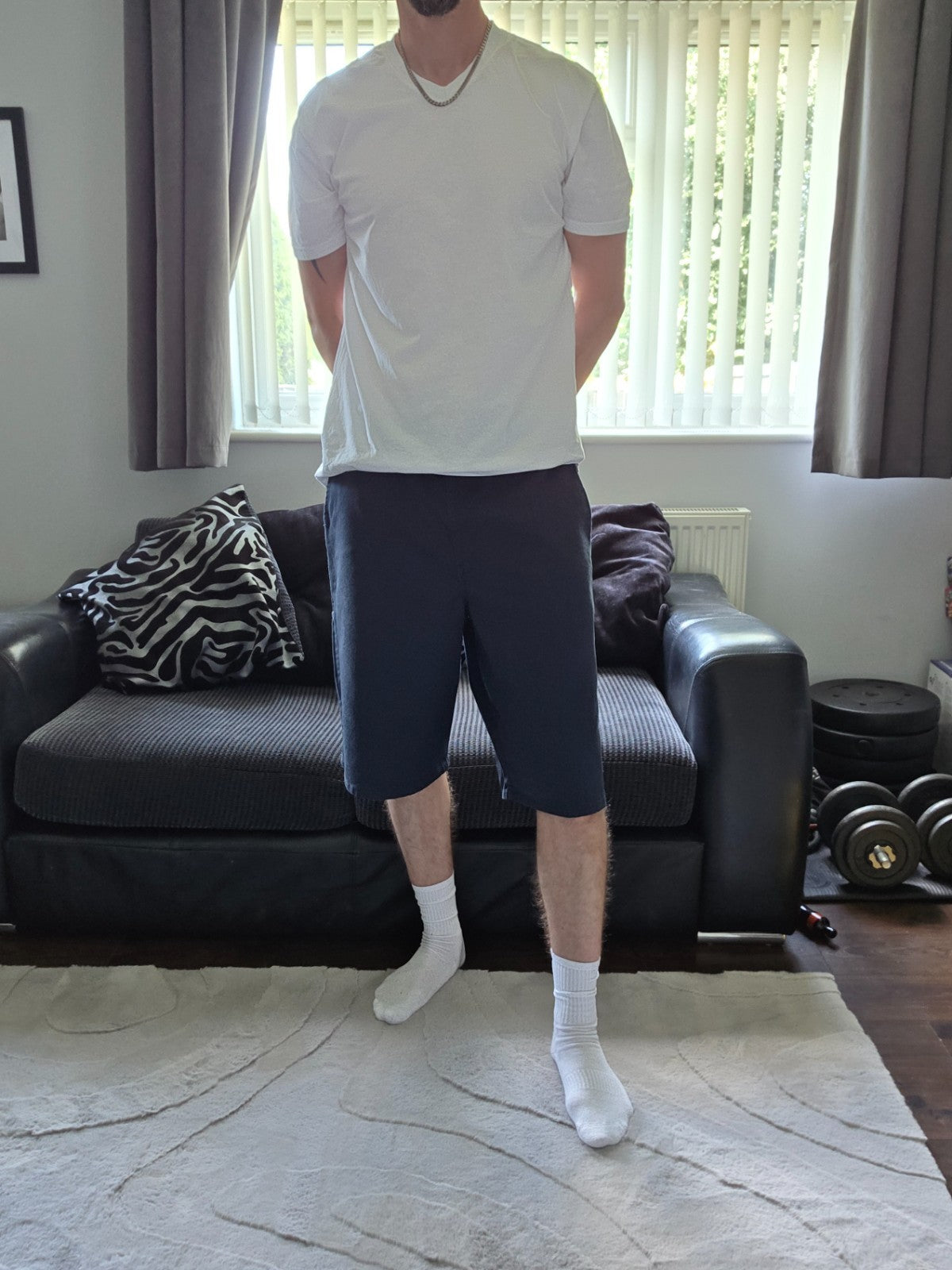 Dickies WR838DN Navy Blue Work Shorts W36 Relaxed Fit Cargo Style Poly Cotton