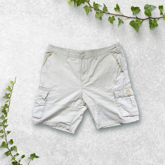 Tommy Hilfiger Cargo Shorts W40 Beige Carpenter Style Ripstop Cotton Summer