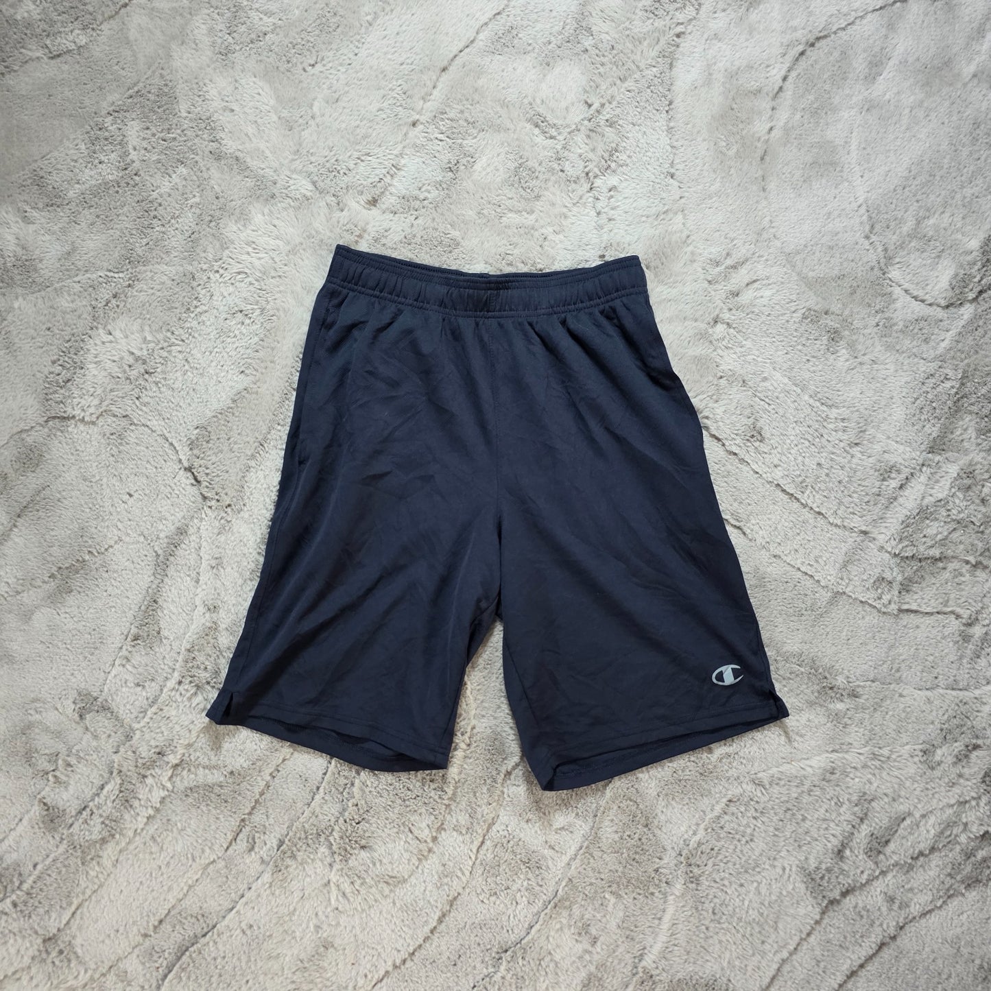 Champion athletic shorts black size S (W26) mesh lining drawstring gym workout