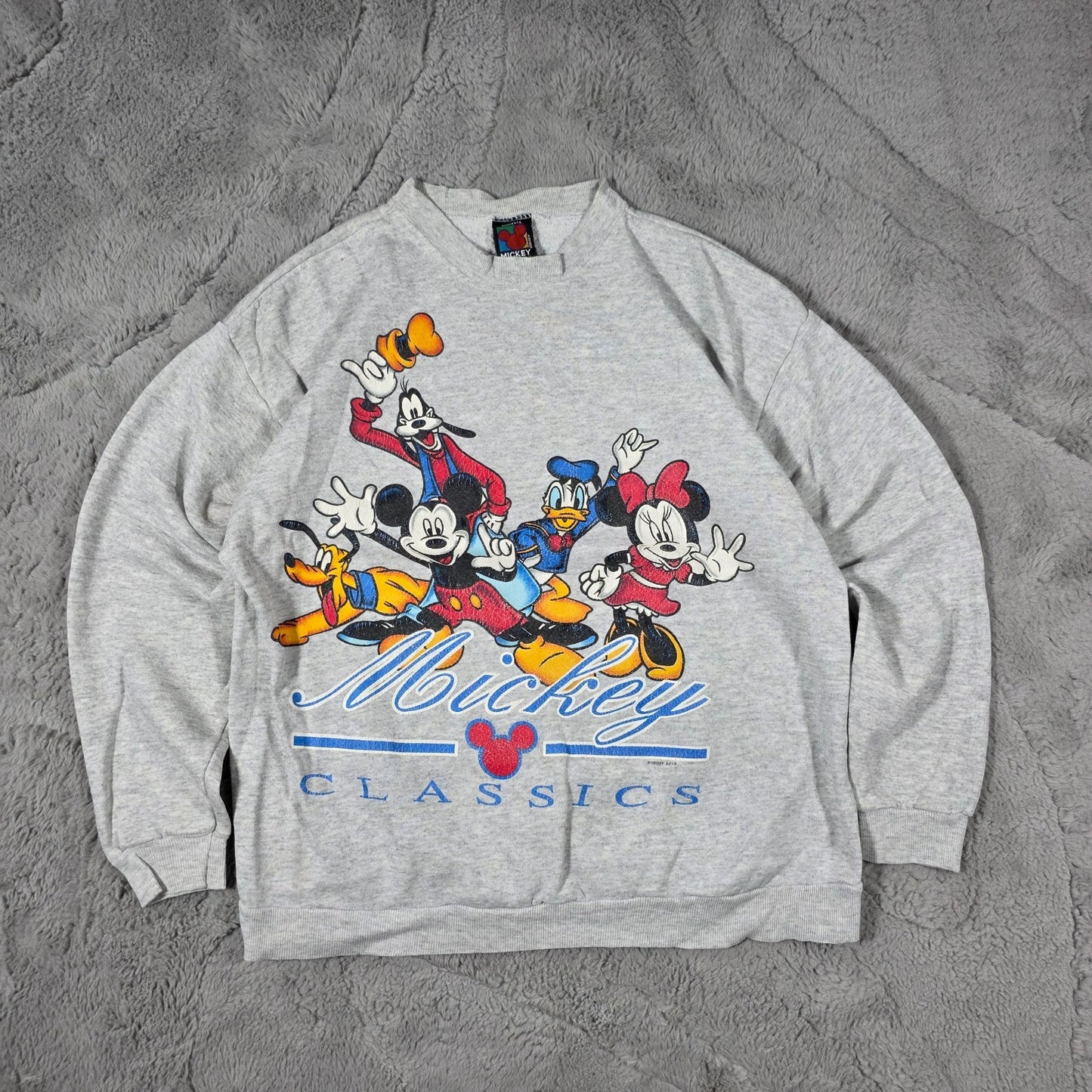 Vintage Mickey Unlimited Jerry Leigh Sweatshirt Large Made in USA Grey Disney
