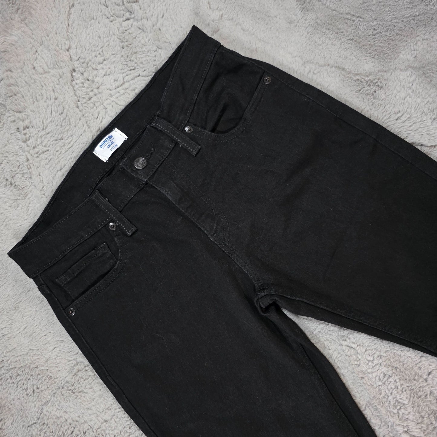Levi Denizen 216 Slim Black Jeans W30 L32 – Stretch Denim
