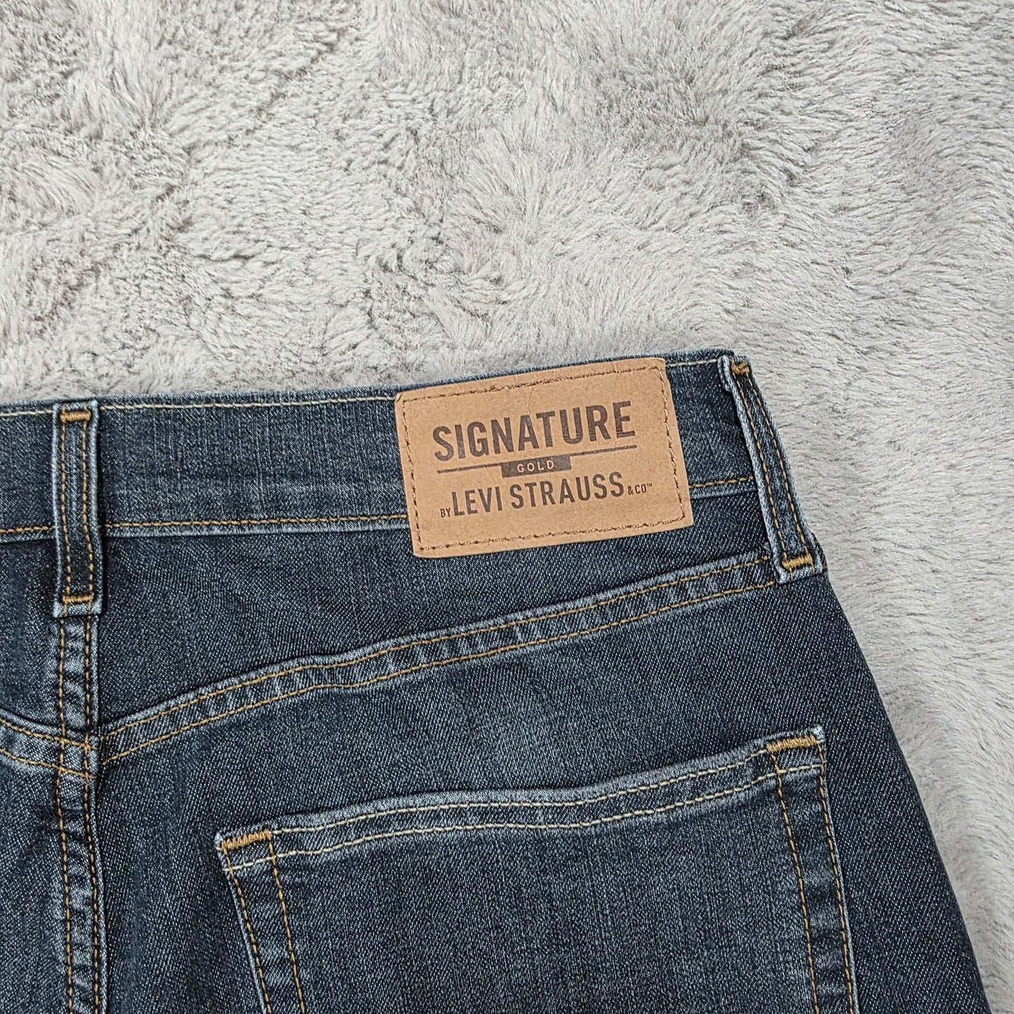 Levi’s Signature Jeans Men’s W32 L34 Dark Blue Regular Fit Denim