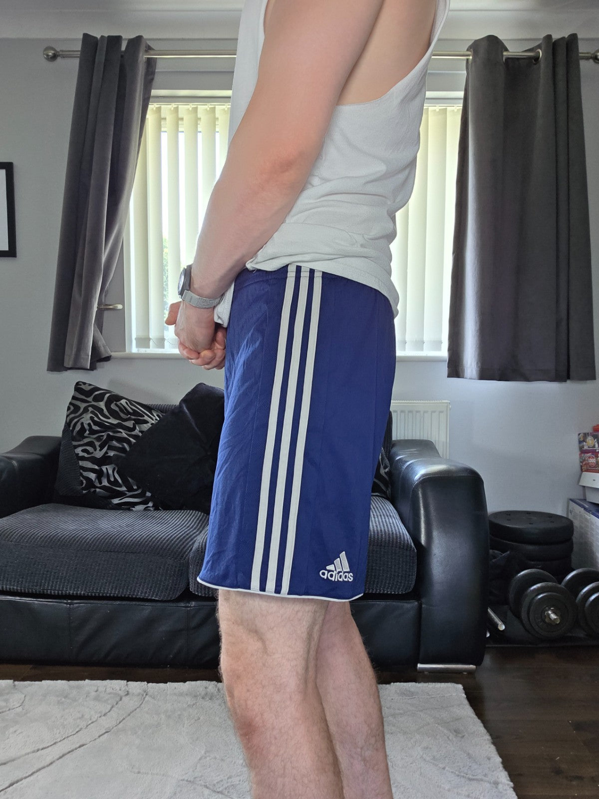 Adidas ClimaCool Navy Sports Shorts Size M W27 Gym Training Lightweight Breathab