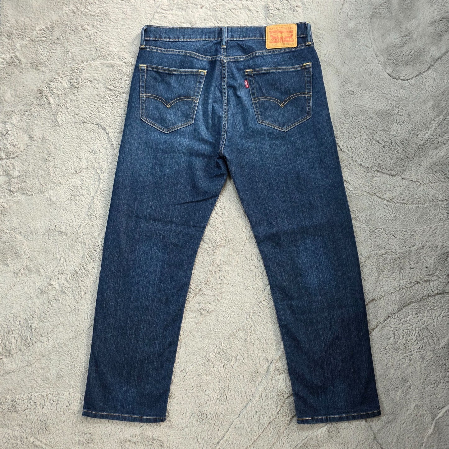 Levi’s 505 Regular Straight Fit Jeans W34 L30 Blue Mid Wash Excellent