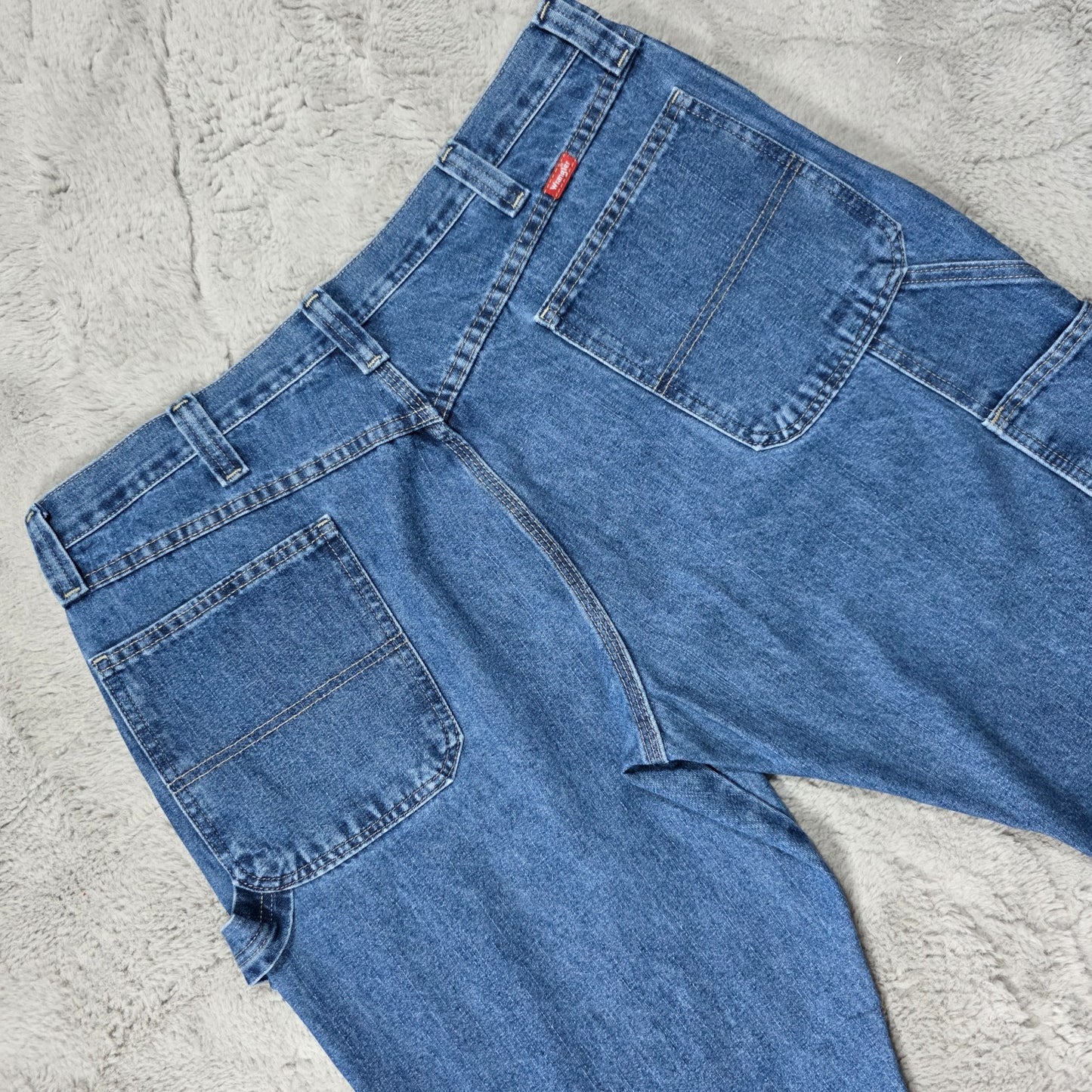 Wrangler Carpenter Jeans 94LSWDV Men’s Straight Blue W38 L30 80/20 Cotton-Poly