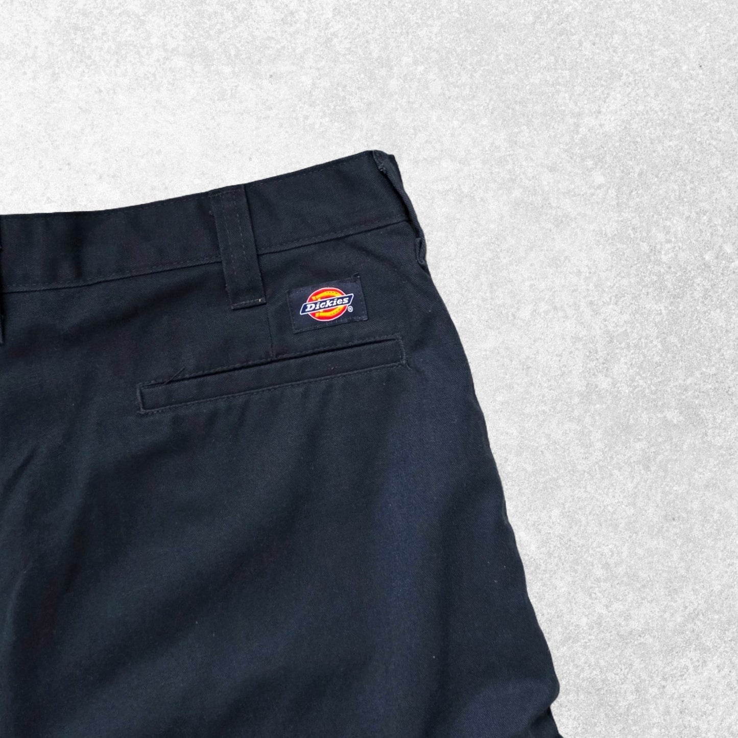 Dickies Navy Cargo Shorts W36 Utility Polyester Cotton Workwear Summer