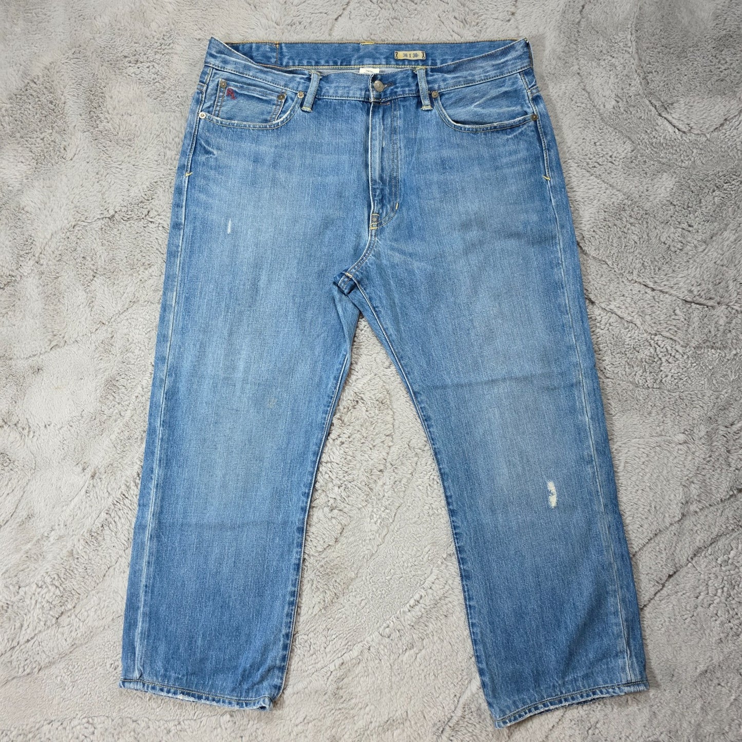 Polo Ralph Lauren Vintage 67 Blue Straight Jeans W36 L27 Adjusted Length Men’s