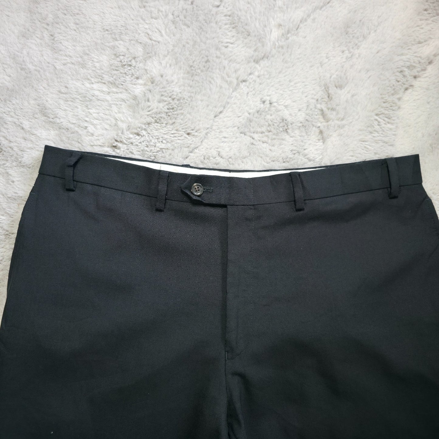 Lauren Ralph Lauren Men’s Black Wool Total Comfort Suit Dress Trousers W36 L30