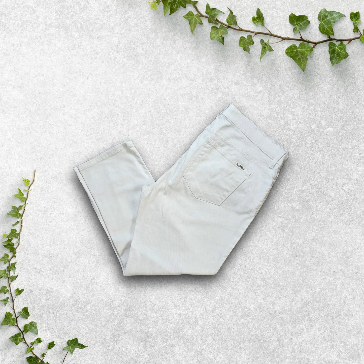 Lauren Ralph Lauren White Cropped Jeans Women’s Size UK 20 W38 L26 Stretch Denim