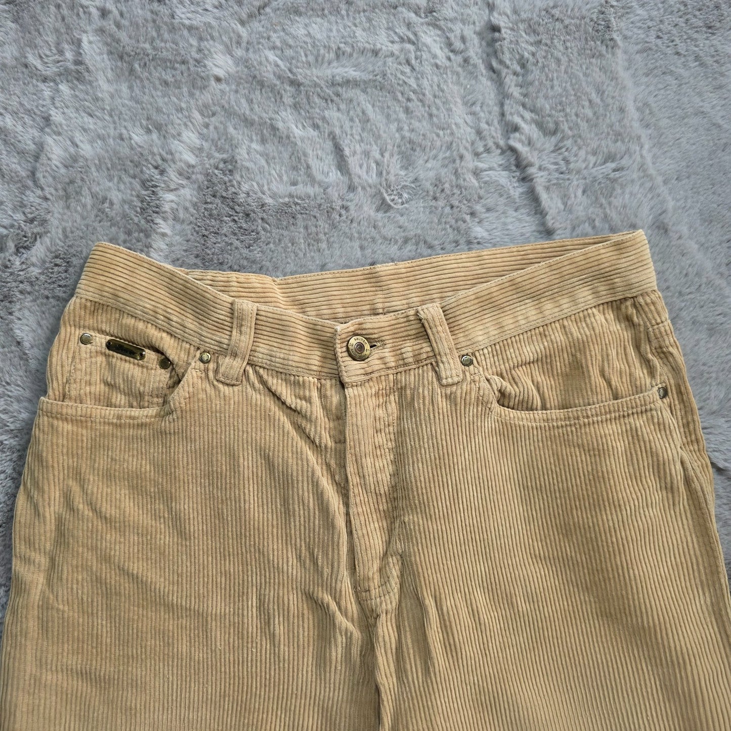 Lauren Ralph Lauren Beige Corduroy Trousers W29 UK 10 Size 8 US Stretch Cord Pan