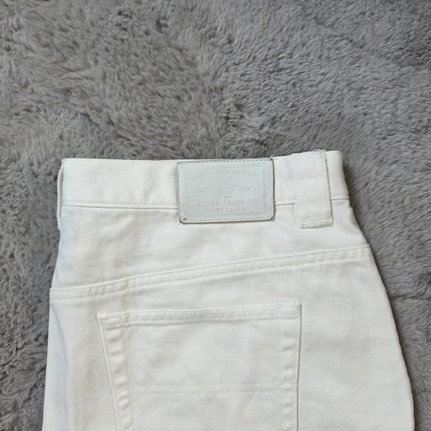 Lauren Ralph Lauren White Cotton Jeans Women’s Size UK 14 W30 L26 Straight Leg