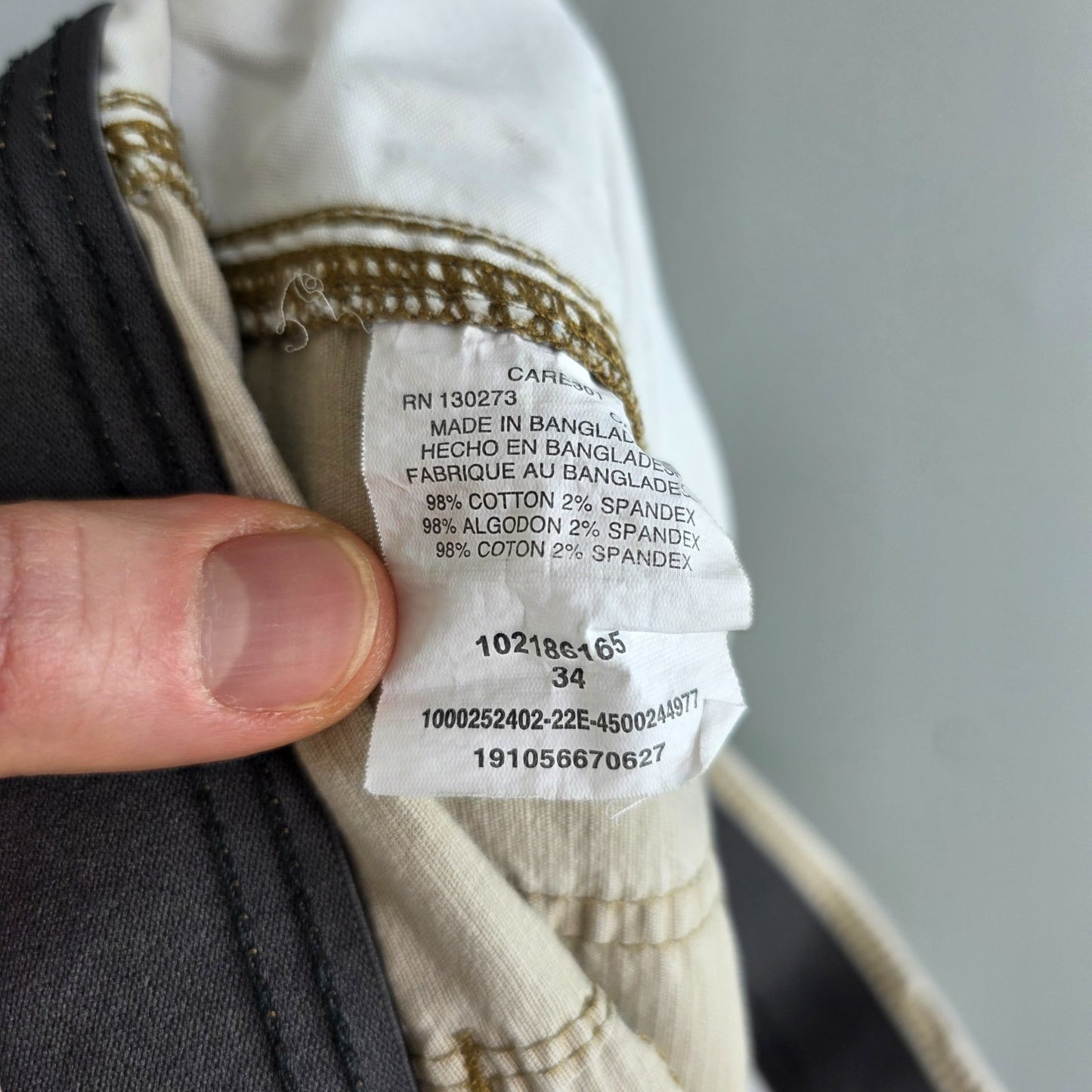 Lee Extreme Motion Cargo Shorts W34 Beige Stretch Utility Workwear Men’s
