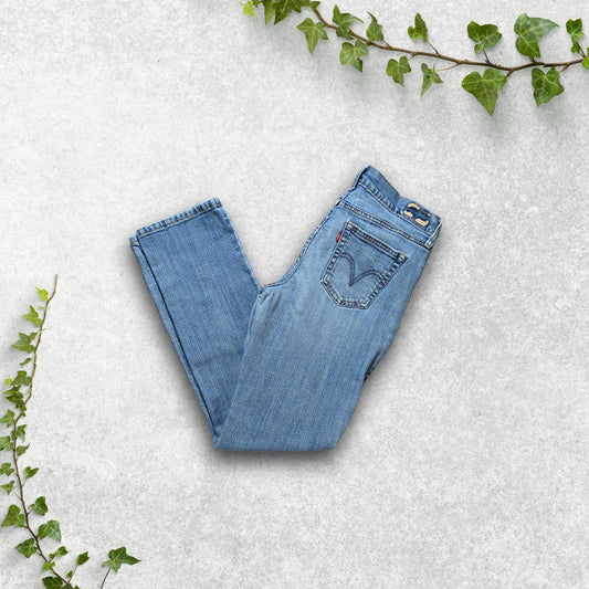 Levi's Women's Slim Fit Jeans W29 L31 (US 8 / UK 12) Light Wash Distressed Hem