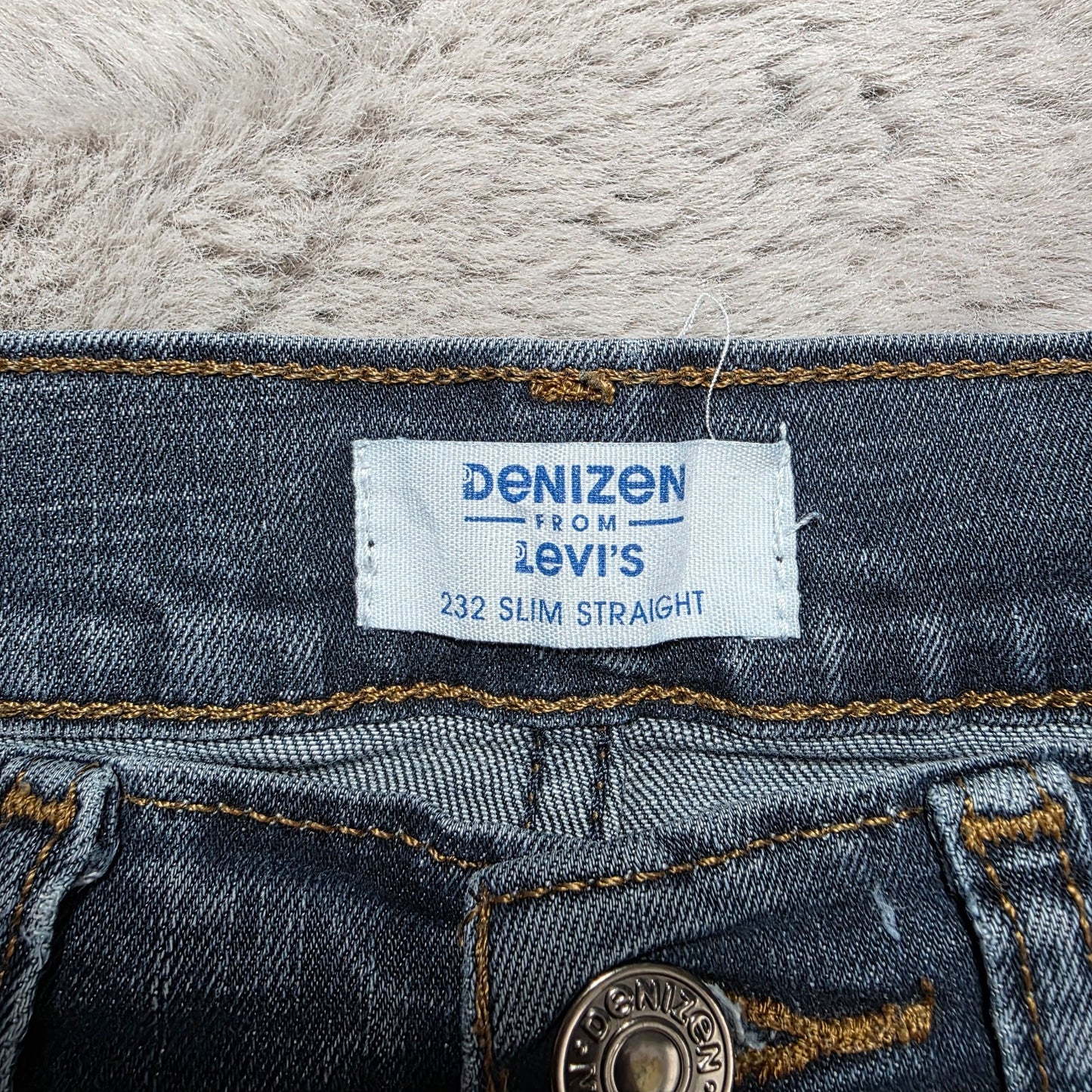 Denizen from Levi's 232 Slim Straight Blue Jeans W32 L32 Mid Wash Cotton