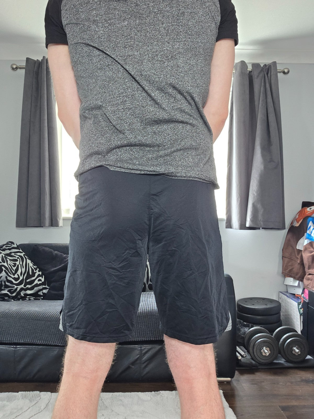 Under Armour Black GW Sports Shorts Size M W28 Made in Jordan Gym Training