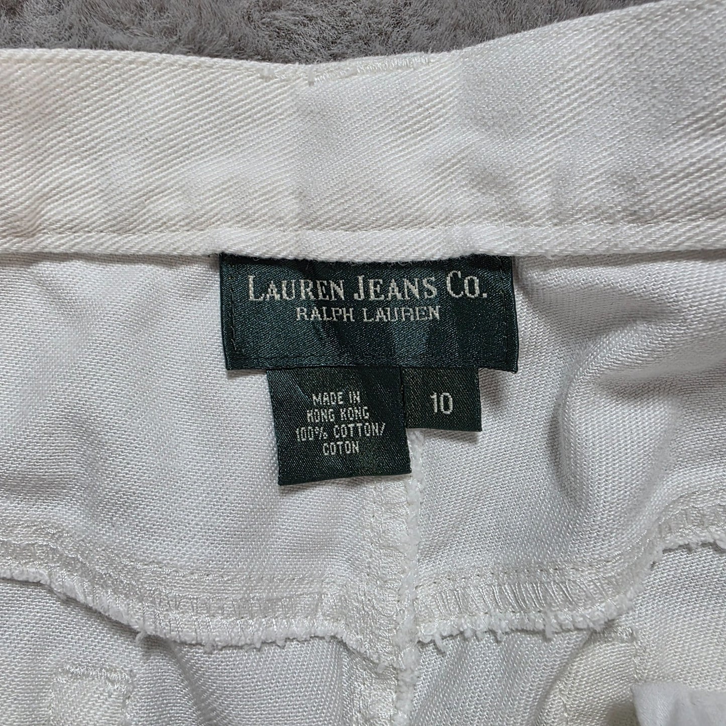 Lauren Ralph Lauren White Cotton Jeans Women’s Size UK 14 W30 L26 Straight Leg