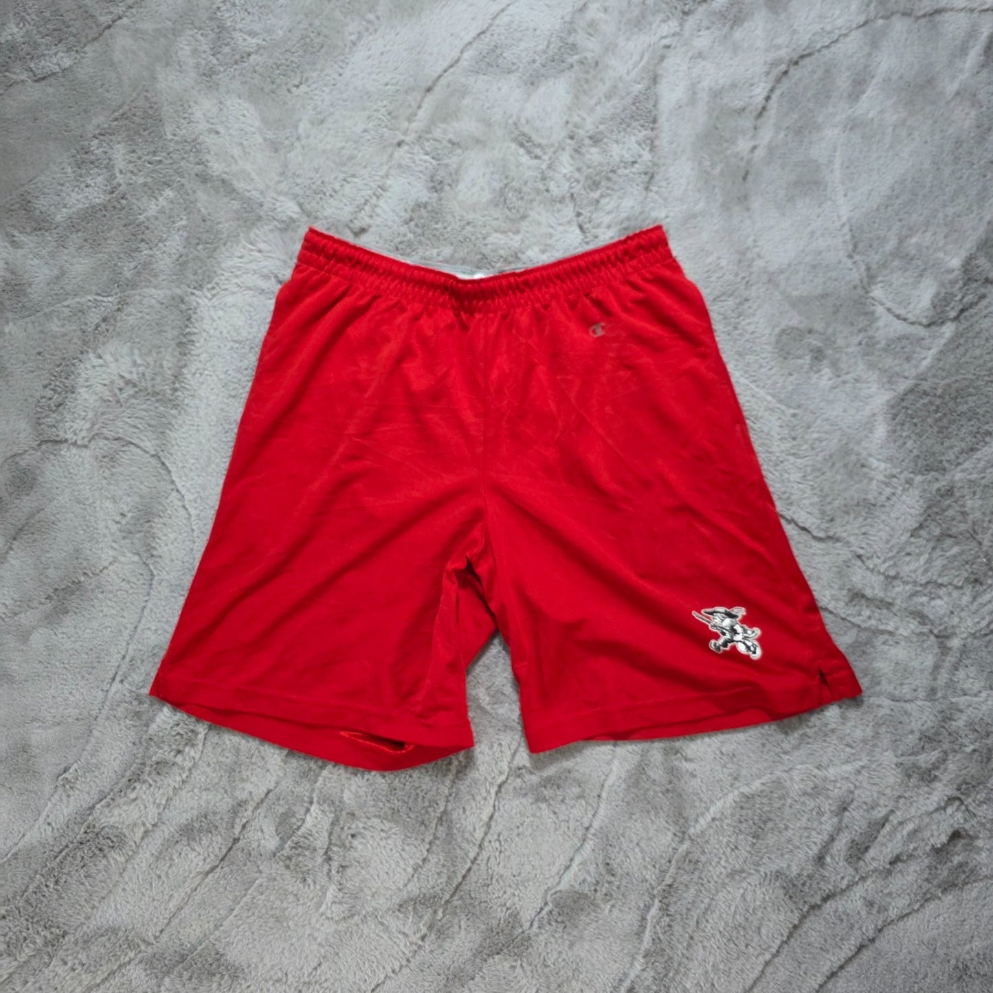Champion Pioneers Red Mesh Sports Shorts W30 Vintage Style Basketball Gym