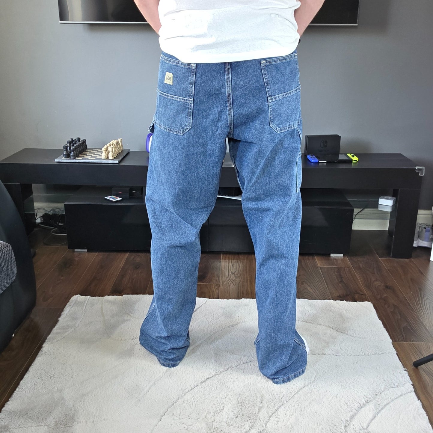 Lee Carpenter Jeans Blue W40 L32 Relaxed Fit Straight Leg Mexico